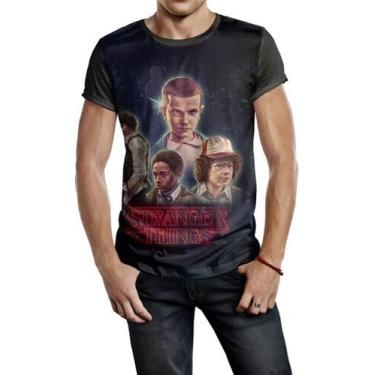 Imagem de Camiseta Masculina Série Stranger Things Ref:238 - smoke, Preto, P