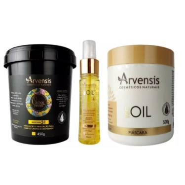 Imagem de Kit Arvensis Hidratação Mascara 2x1 + Mascara Tec Oil + Finalizador Premium Tec Oil