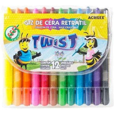 Imagem de Giz De Cera Gizão Twist Retrátil 12 Cores Pct Com 03