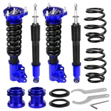 Imagem de BHB Amortecedores ajustáveis compatíveis com Honda Civic 2006-2011 e Acura CSX 2006-2011, kit de abaixamento de suspensão azul