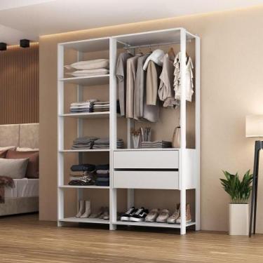 Imagem de Closet Aberto Modulado Arara Organizadora Com Cabideiro 135cm Allegra 