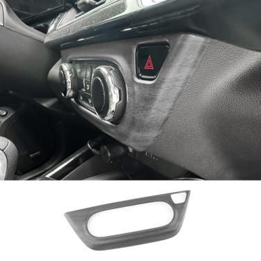 Imagem de JUIVEEL Acabamento da tampa do painel do botão do interruptor de ar condicionado do console central compatível com acessórios Chevy Trax 2024-2025 (estilo grão de madeira)