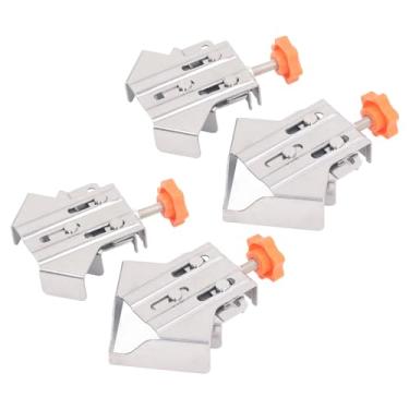 Imagem de Cocoarm 90 Graus Grampo de Ângulo Reto 4PCS Grampo de Canto Em Aço Inoxidável para Marcenaria Clipe de Ângulo Reto Fixador Com Clipe Triangular Móvel para Madeira Metal Vidro