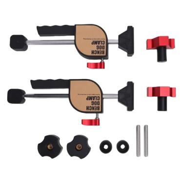 Imagem de FTVOGUE 2 Pçs Banco Cão Braçadeira Carpintaria Bancada Buracos Elementos de Fixação Parafuso Ajustável 19mm Com Almofada de Borracha à Prova de Riscos