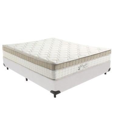 Imagem de Cama Box Branco E Colchão Casal King Best Anjos