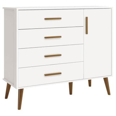 Imagem de Cômoda Infantil Com Porta Isis Branco Acetinado - Reller