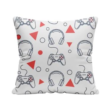 Imagem de wtisan Presentes de jogador para homens - Almofada e capa de almofada de veludo super macio 45,7 x 45,7 cm, para gamers, presentes para meninos adolescentes e presentes de namorado, pronto para