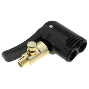 Imagem de MEETOOT Válvula Presta Schrader com trava de pneu de bicicleta, bocal de bomba de cabeça dupla com conexão rápida F-NPT de 1/10.2 cm, para infladores de pneus, adaptador de válvula com botão de