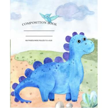 Imagem de Affirmations for Kids: Composition Notebook Wide Ruled - positive affirmations on every page | Cute Composition Notebooks For Teen Boys | dinosaur book, dino love