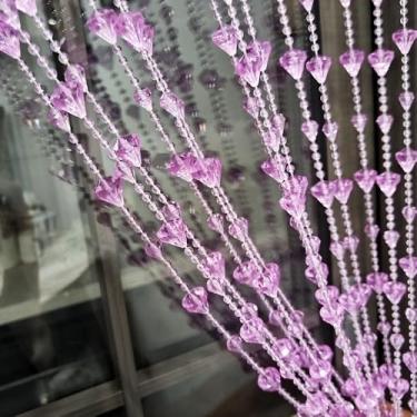 Imagem de ave split Cortina com contas, contas de acrílico penduradas para portas, cortinas, cortinas, divisórias, divisores de quarto, decoração de tela para porta, janela, sala de estar, casamento, 053dzs