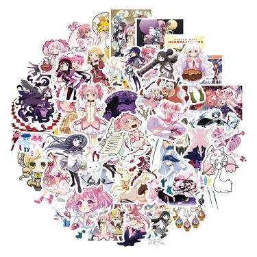 Imagem de Adesivos Puella Magi Madoka Magica Anime, pacote de 50 unidades