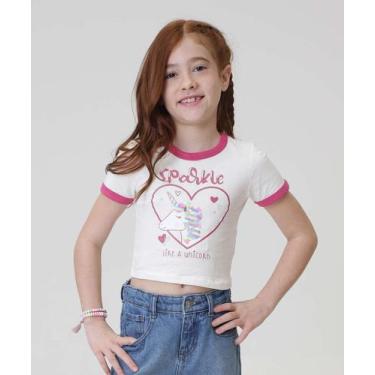 Imagem de Camiseta Infantil Estampa Unicórnio Paetê Marisa Tam 4-45018, 10, Off 