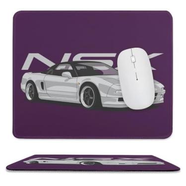 Imagem de Mouse pads quadrados branco NSX retrô clássico bonito legal para jogos base de borracha antiderrapante suprimentos tapete de mouse pad de borracha impermeável mesa mesa pad para escritório casa 25 x