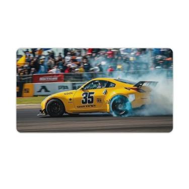 Imagem de HouLaiZhe Drift Car 350z JDM Car Cool Large Gaming Mouse Pads Tapete de Mesa Base de Borracha Antiderrapante Laptop Acessórios de Computador Suprimentos Bloco de Escrita para Escritório Casa 40 X 75