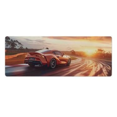 Imagem de HouLaiZhe Track Sports Car JDM Sup Sunset Grande Gaming Mouse Pads Tapete de Mesa Base de Borracha Antiderrapante Laptop Acessórios de Computador Suprimentos Bloco de Escrita para Escritório Casa 30 x