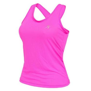 Imagem de Regata Dryfit Poliamida Furadinho Traçado nas costas Fitness - Bem Fit