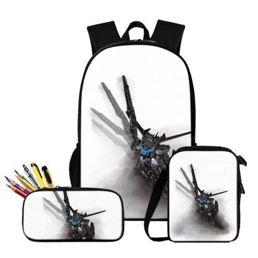 Imagem de Conjunto de mochilas Gundams School Kids, 3 peças de tecido Oxford