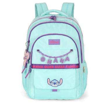 Imagem de Mochila de Costas Luxcel Stitch Corrente Azul Turquesa