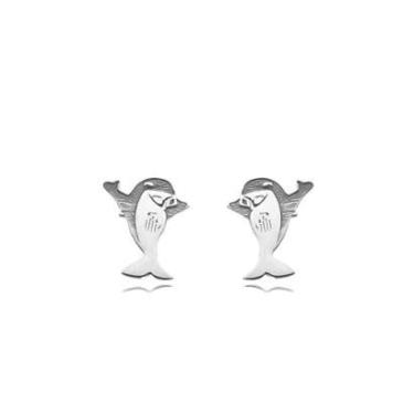 Imagem de Brinco Prata 925 Santos FC Baleião Oficial Mascote Torcedor Estilo Time Futebol Presente Unissex-Unissex