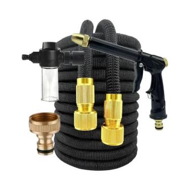 Imagem de Mangueira De Jardim Expansível 25/150 Pés Conector Metálico De Alta Pr