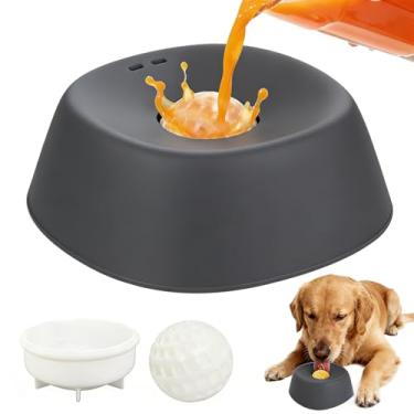Imagem de Tigelas para cães Slow Feeder para petiscos líquidos, tigela antiderrapante para lambidela de caldo de osso, 3/4 xícaras, iogurte, brinquedo para lambida para raças grandes, médias pequenas
