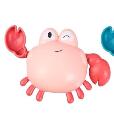 Imagem de Kit Brinquedo de Banho Patinho a Corda | Nada Sozinho na Água, Infantil e Bebê, Banheiro e Piscina (1 Caranguejo Vermelho)