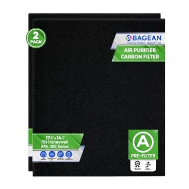 Imagem de Bagean Pré-filtro de carbono HPA300 A compatível com filtro de purificador de ar Honeywell - Serve para HPA300 HPA5350 HPA5300B Series - Prefiltro A ativado absorve odores e filtros refrescam a casa