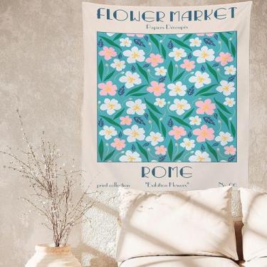 Imagem de Tapeçaria de parede Flower Market Rome Microfabric 150x100cm - yiweisa