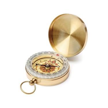 Imagem de Bússola de metal de sobrevivência de acampamento para caminhadas, acampamento, caça, ferramenta ao ar livre