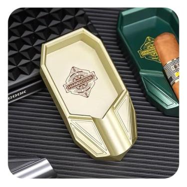 Imagem de Cinzeiro de cerâmica criativo para charutos, adequado para uso doméstico e portátil.