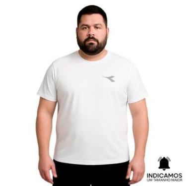 Imagem de Camiseta Diadora Small Logo Plus Size Masculina - Branco G4-Masculino