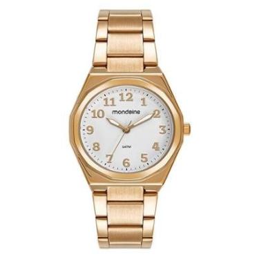 Imagem de Kit Relógio Mondaine Feminino Analógico Casual Dourado - 32920LPMKDE1K1-Feminino
