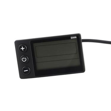 Imagem de ZJchao Bicicleta Elétrica S866 LCD Display 24V 36V 48V Painel de Controle à Prova D'água Com Plugue SM Luz de Fundo de Tela Grande para Scooter de Bicicleta Elétrica ABS Material