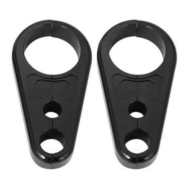 Imagem de Generic 2 peças de abraçadeira para cabo de freio de motocicleta, suporte para guidão, acessório para gerenciamento de fios, suporte prático e profissional, Preto