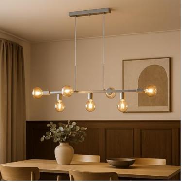 Imagem de Luminária de Teto Pendente Ciciliano 7 Lâmpadas para sala salão cozinha e comercio (Estilo Jabuticaba) (Verniz)