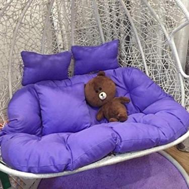 Imagem de Almofada De Cadeira De Balanço. Espessa De 2 Lugares. Cesta De Ninho De Ovo Pendurada Almofada De Assento De Rede De Ovo Removível Lavável. Não Em Pé. Sem Cadeira,140x110cm (55x43 Polegadas)-i