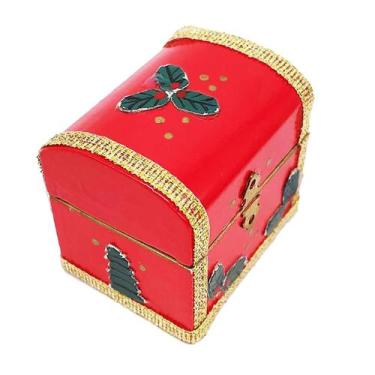 Imagem de Caixa de presente de Natal de madeira em miniatura para móve - Gloome 