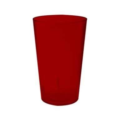 Imagem de G.E.T. Copos de plástico resistentes para restaurante, 946 ml, vermelho (conjunto de 12)