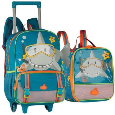 Imagem de Kit Escolar com Mochila de Rodinhas e Lancheira Térmica Material Resis