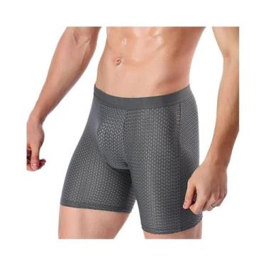 Imagem de Boxers De Malha De Seda Gelada Para Homens Em Tamanho Grande, Cuecas L