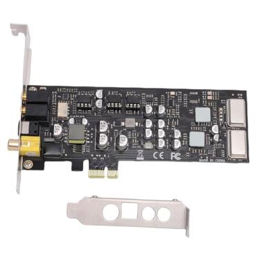 Imagem de Jectse Placa de Som PCIE, Tecnologia de Som HiFi 100dB SNR Placa de PCI Express de Múltiplas Interfaces, Com Suporte de Baixo Perfil para Processamento de áudio Profissional
