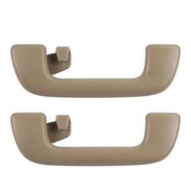 Imagem de Alça de segurança para teto interno, apoio de braço, corrimão, tração manual, compatível com Toyota Corolla 2008-2013/Yaris/Vios 2008-2013/Rav4 2005-2012(2 Rear Beige yellow)