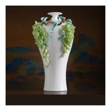 Imagem de Vaso de cerâmica para sala de estar, ornamentos decorativos para casa, recipiente de flores, vasos de flores