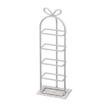 Imagem de 3FLQOOPP Sapateira para entrada de sapatos de 5 níveis, suporte de planta de metal, mini prateleira vertical para sapatos infantis, economia de espaço, ideal para entrada, sala de estar, quarto