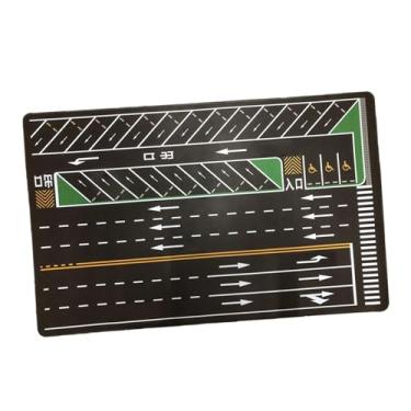 Imagem de Fenteer Tapete de estacionamento em escala 1/64, miniatura de garagem para carros, tapete de mesa, adereço fotográfico para fundo de cenário.