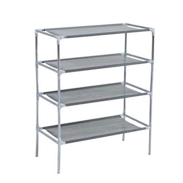 Imagem de HHHJQFAAT Sapateira à prova de poeira multicamadas de tecido não tecido organizador empilhável para sapatos montado