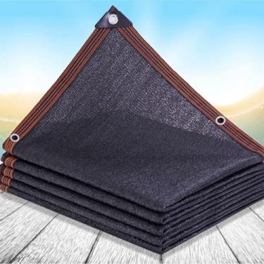 Imagem de WUHUQN Rede de sombra preta, pano de sombra de proteção solar, rede de sombra para plantas de estufa, dossel de barraca de jardim, com ilhós, para pátio ao ar livre, varanda, jardim