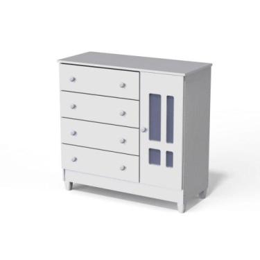 Imagem de Cômoda Fraldário Ariel Branco Brilho Carolina Baby