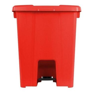 Imagem de Cesto Plástico Quadrado Com Pedal Plástico 30l Vermelho - jsn