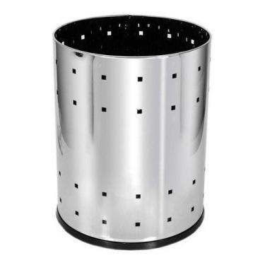 Imagem de Lixeira Telada Aço Inox 13 Litros Para Casa Ou Escritório - Higipack